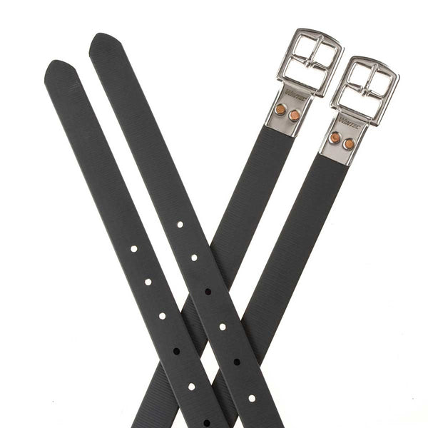 Wintec Slimline Stirrup Leathers Black 140 cm